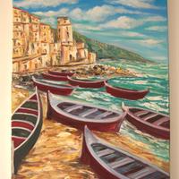 Quadri moderni marine 50x70 e 50x60cm olio su tela