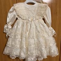 Vestito Battesimo Bambina 6/9 mesi Misto Seta