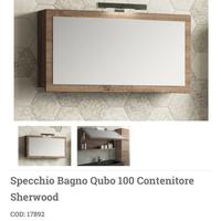 specchio contenitore 100 cm nuovo