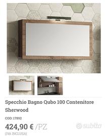 specchio contenitore 100 cm nuovo