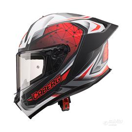 Casco Integrale CABERG Roxter KISO rosso bianco