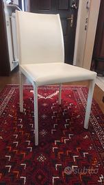 4 seggiole per soggiorno/cucina in ecopelle 