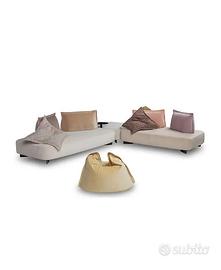 Pouf secchiello cremino grigio antracite