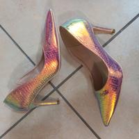 Scarpe décolleté,arcobaleno cangianti
