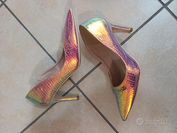 Scarpe décolleté,arcobaleno cangianti