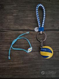 Set pallavolo portachiavi Mikasa + braccialetto