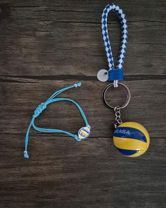 Set pallavolo portachiavi Mikasa + braccialetto