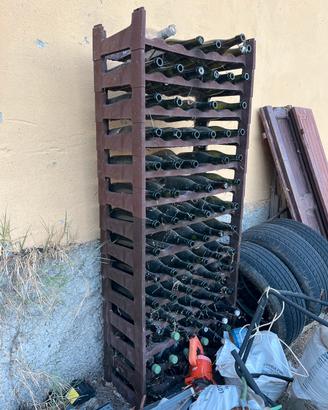 Cantinetta porta vino in plastica con bottiglie