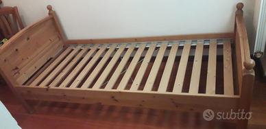 Letto singolo IKEA in pino massello smontabile