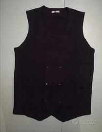 Gilet On Spirit uomo scollo a V doppiopetto nero t