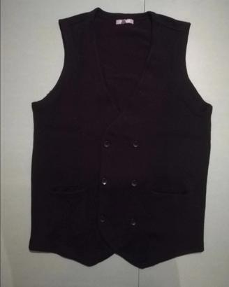 Gilet On Spirit uomo scollo a V doppiopetto nero t