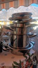 Set pentole con coperchio