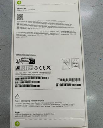 IPHONE 17 PRO 256 GB BLU