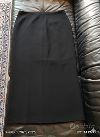 Gonna sartoriale nera taglia 48