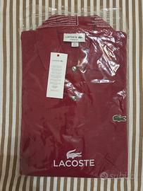 Polo Lacoste rosso bordo 
