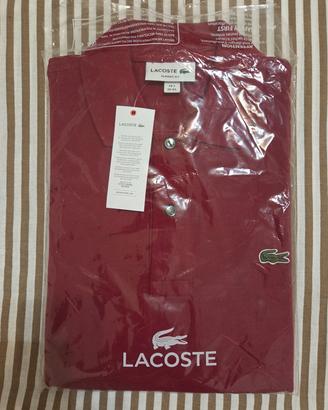 Polo Lacoste rosso bordo 