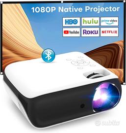 Proiettore, Full HD 1080P 9500 Lumen Proiettore 4K