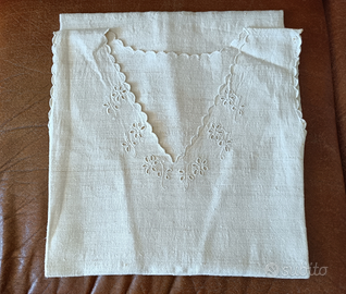 Camicia da notte tessitura canapa/lino scollo a V