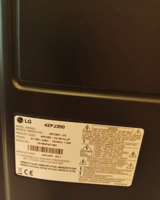 TV PLASMA 42 POLLICI PERFETTAMENTE FUNZIONANTE