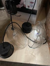 Coppia lampade vintage a sospensione