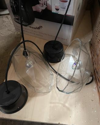 Coppia lampade vintage a sospensione