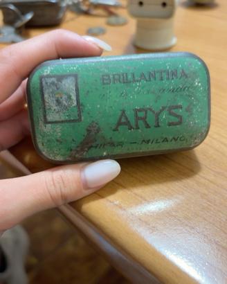 Scatola vintage Brillantina ARYS Milano in latta