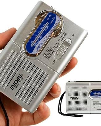 Radio Portatile FM AM con Antenna e Jack Cuffie