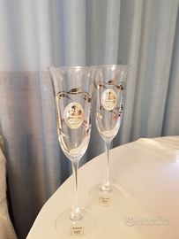 Coppia di flute Re Argento