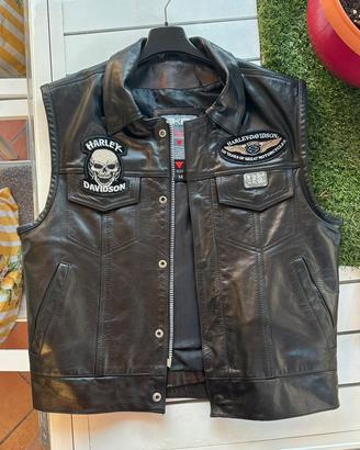 Gilet moto uomo pelle