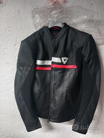 GIACCA MOTO IN PELLE Rev'it CON PROTEZIONI 
