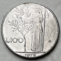 LIRE 100 del 1978 Repubblica Italiana