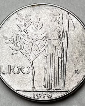 LIRE 100 del 1978 Repubblica Italiana