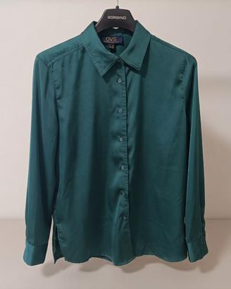 Camicia Raso Verde Smeraldo OVS