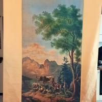 " Scena agreste " grande pannello a rullo da pare