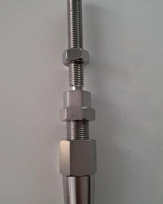 4 Terminali filettati inox AISI 316 in cavo acciai