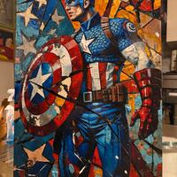 Quadro pop art su alluminio 40x60- Capitan America