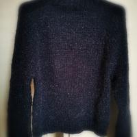 *Maglione Artigianale Unico in Blu con Filo d'Arge