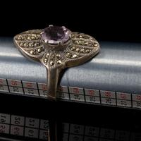 Anello Vintage Argento 925 con AMETISTA Violetta