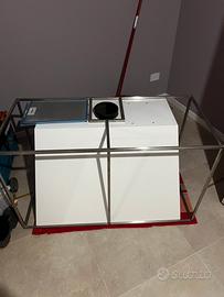 Cappa Isola L.1200 con traliccio Bianca lucida