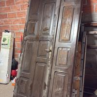 Portone ingresso legno massello