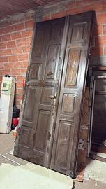 Portone ingresso legno massello