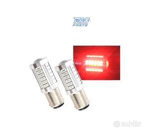 2 LAMPADE LED ROSSO BA15S PER LUCE DI STOP