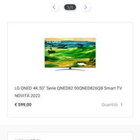 Televisore lg 50 pollici qned 4K 120hz