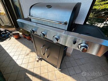 barbecue a gas  completo di bombola 
