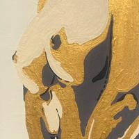 Quadro dipinto a mano materico con colori acrilici