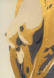 Quadro dipinto a mano materico con colori acrilici