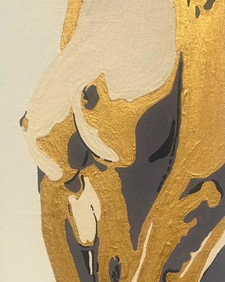 Quadro dipinto a mano materico con colori acrilici