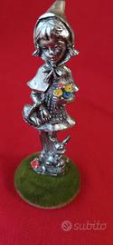 statuina vintage in# peltro,# cappuccetto rosso 