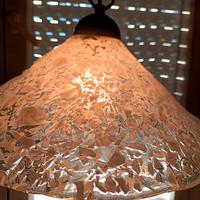 Murano Lampadario effetto ghiaccio illuminato New
