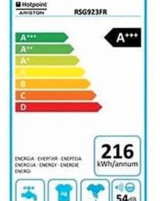 lavatrice hotpoint Ariston RSG923FR  A+++ 10kg